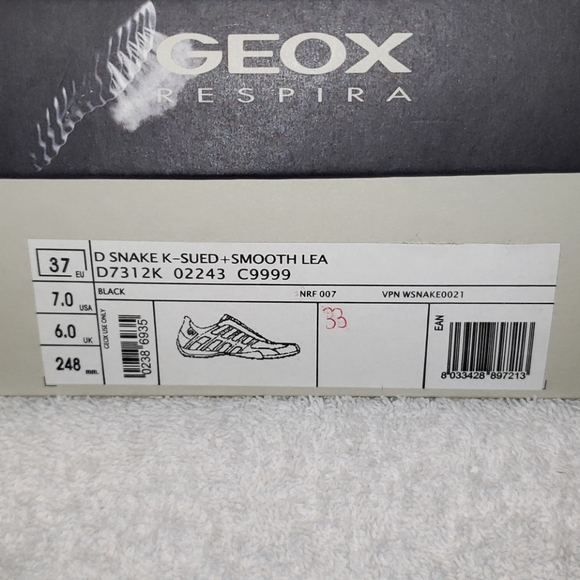 Ecco Snake Suede & Leather sneaker, black, 7 - Picture 12 of 13